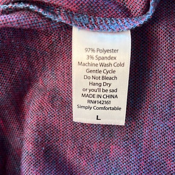 LulaRoe Cassie Women's Blue Pink Geometric Boho Pencil Skirt Large - Picture 5 of 5